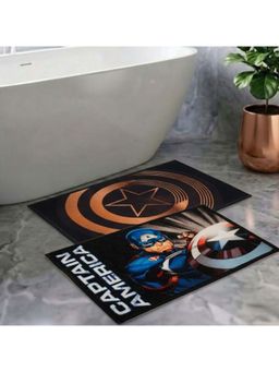 Athom Living - Kids Premium Nylon Bathmat With Latex Backing Anti-Skid Multi-Color (Pack of 2)