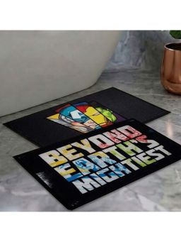 Athom Living - Kids Premium Nylon Bathmat With Latex Backing Anti-Skid Multi-Color (Pack of 2)