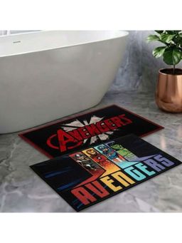 Athom Living - Kids Premium Nylon Bathmat With Latex Backing Anti-Skid Multi-Color (Pack of 2)