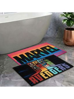 Athom Living - Kids Premium Nylon Bathmat With Latex Backing Anti-Skid Multi-Color (Pack of 2)