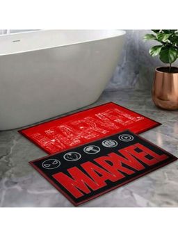 Athom Living - Kids Premium Nylon Bathmat With Latex Backing Anti-Skid Multi-Color (Pack of 2)