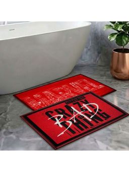 Athom Living - Kids Premium Nylon Bathmat With Latex Backing Anti-Skid Multi-Color (Pack of 2)