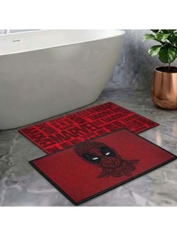 Athom Living - Kids Premium Nylon Bathmat With Latex Backing Anti-Skid Multi-Color (Pack of 2)