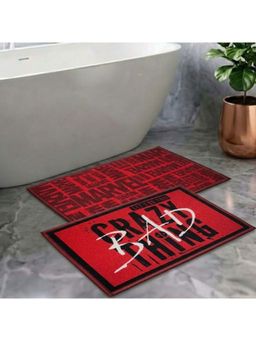 Athom Living - Kids Premium Nylon Bathmat With Latex Backing Anti-Skid Multi-Color (Pack of 2)