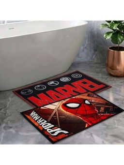 Athom Living - Kids Premium Nylon Bathmat With Latex Backing Anti-Skid Multi-Color (Pack of 2)