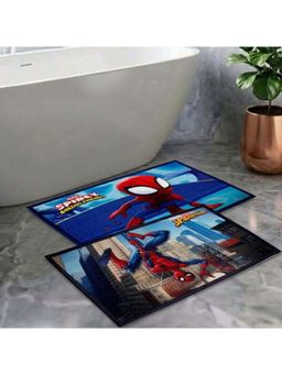 Athom Living - Kids Premium Nylon Bathmat With Latex Backing Anti-Skid Multi-Color (Pack of 2)