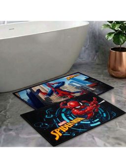 Athom Living - Kids Premium Nylon Bathmat With Latex Backing Anti-Skid Multi-Color (Pack of 2)
