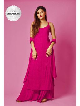 Label Aishwaryrika - LABEL AISHWARYRIKAa Love Potion Chikankari Kurta (Set of 3)