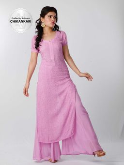 Label Aishwaryrika - Purple Ale Chikankari (Set of 3)