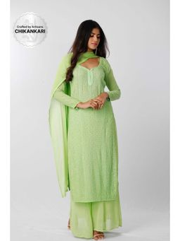 Label Aishwaryrika - Classic Margarita Chikankari Kurta (Set of 3)