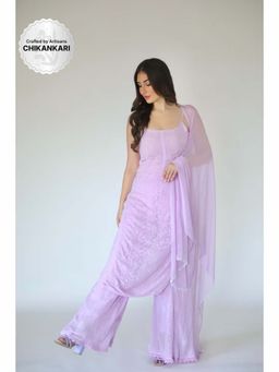 Label Aishwaryrika - Lavender Lagoon Chikankari Kurta