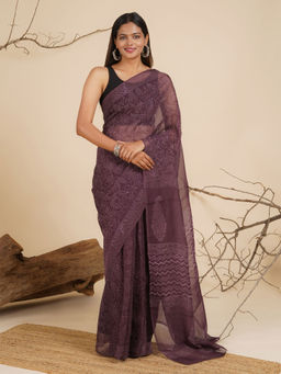 Teejh - Shaoni Organza Saree with Unstitched Blouse