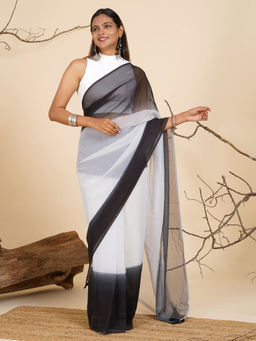 Teejh - Regal Radiance Pre-Draped Saree with Unstitched Blouse