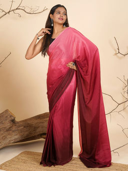Teejh - Ethereal Orchid Pre-Draped Saree with Unstitched Blouse
