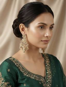 Zoey - Women White Toned Drop Earrings