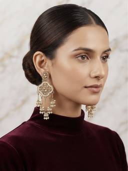 Zoey - Women White Toned Drop Earrings