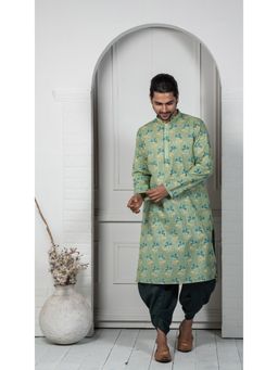 KISAH - Men Green Kurta Set (Set of 2)