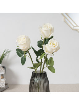 HomeTown - Faux Rose Flower, White Color