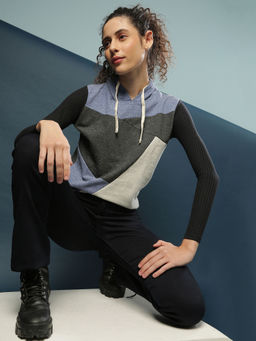 Campus Sutra - Grey Women Casual Sweatshirts
