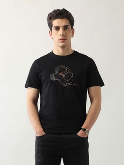 Arrow Newyork - Men's Floral Printed Night Is Young T-Shirt