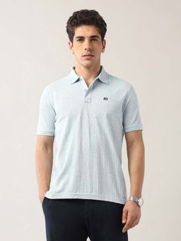Arrow Sports - Blue Men's Vertical Striped Spring Sorbet Polo T-Shirt