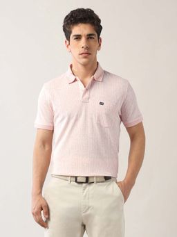 Arrow Sports - Men's Pink Vertical Spring Sorbet Polo T-Shirt
