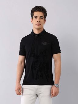 U.S. Polo Assn. Denim Co. - Men's Brand Printed Black Label Polo T-Shirt