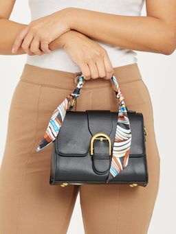 Styli - Scarf Detail Flap Handbag (Set of 2)