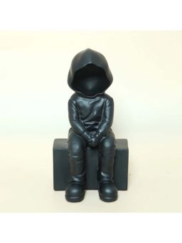 Smokey Cocktail - Casual Hoodie Man Sculpture-Black