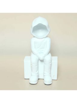 Smokey Cocktail - Casual Hoodie Man Sculpture-White