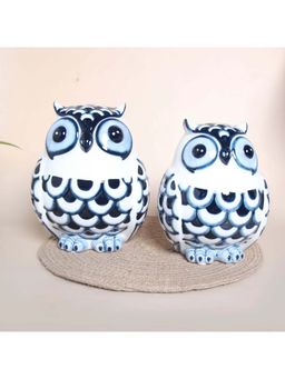 Smokey Cocktail - Wise Owls – Porcelain Duo - Set Of 2