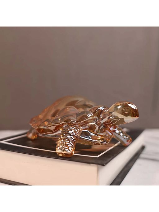 Smokey Cocktail Crystal Turtle Wellness Decor