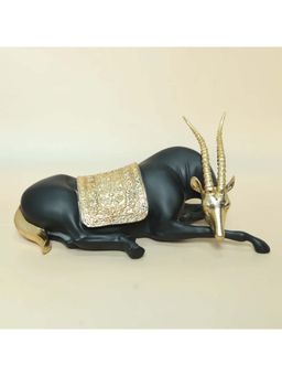 Smokey Cocktail - Springbok Antler Table Decor- Black -Straight Horn