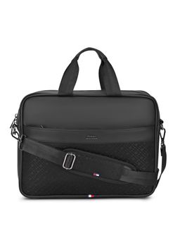 Tommy Hilfiger - Unisex Business Messenger Bag With Detachable Strap Jefferson - Black