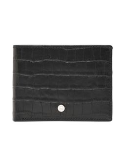 United Colors of Benetton - Mens Leather Slim Fold Wallet Arderin - Black