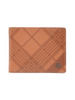United Colors of Benetton - Mens Leather Global Coin Wallet Cathair - Tan