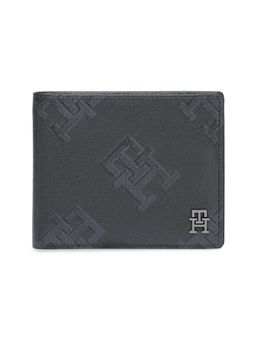 Tommy Hilfiger - Mens Leather Global Coin Wallet Branco - Black