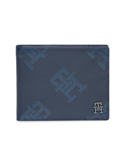 Tommy Hilfiger - Mens Leather Multicard Coin Wallet Branco - Navy Blue