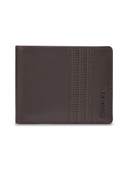 Tommy Hilfiger - Mens Leather Passcase Wallet Pocos - Brown