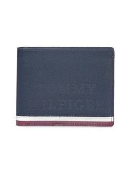 Tommy Hilfiger - Mens Leather Slim Fold Wallet Avlona - Navy Blue
