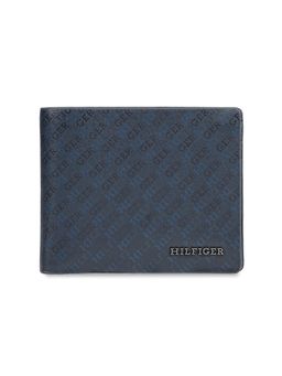Tommy Hilfiger - Mens Leather Passcase Wallet Pyrgos - Navy Blue