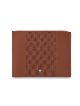 Tommy Hilfiger - Mens Leather Passcase Wallet Passos - Tan