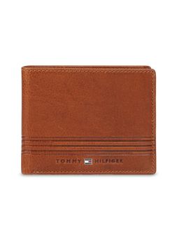 Tommy Hilfiger - Mens Leather Passcase Wallet Prastio - Tan