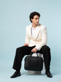 Tommy Hilfiger - Unisex Business Messenger Bag With Detachable Strap Kova - Black