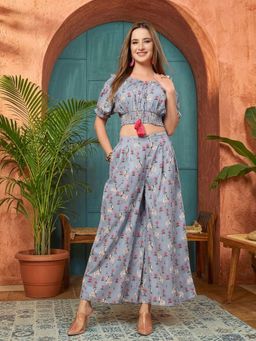 Stylum - Blue Printed Pure Cotton Co-Ord Set