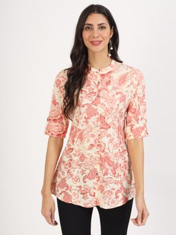 Divena - Multi-Color Printed Rayon Top