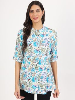 Divena - Floral Printed Rayon Top