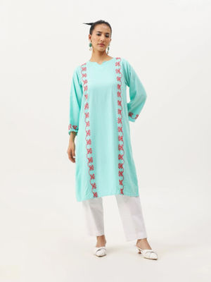 Konark embroided kurta with resham threadwork main image 1