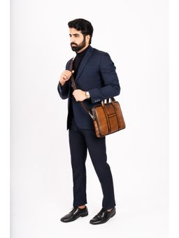 Eske - Adler Unisex Laptop Briefcase, Upto 13 Inch (Britishtan Perfo)