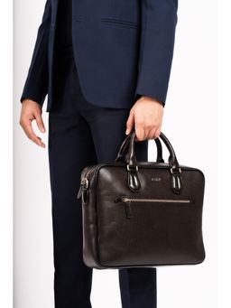 Eske - Sylvester 15" Genuine Leather Men Laptop Messenger Bag with Shoulder Strap